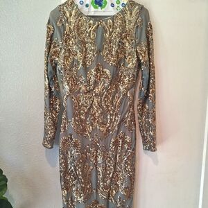 Stunning Sequin Gown Dress the Population
